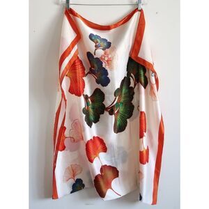 Orange Floral Handkerchief